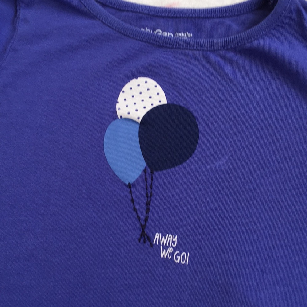 [ BabyGap Purple Balloon SS Graphic Tee ] 2T - Picture 3 of 4
